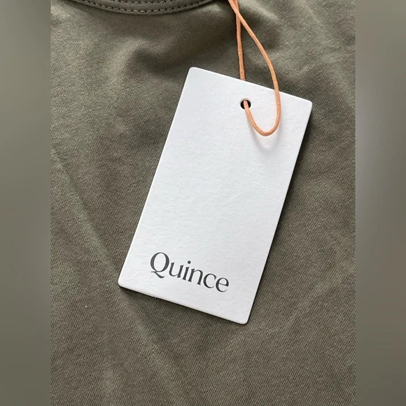 Quince Cotton Modal Double Scoop Neck Tank- Green- Large - Picture 10 of 11